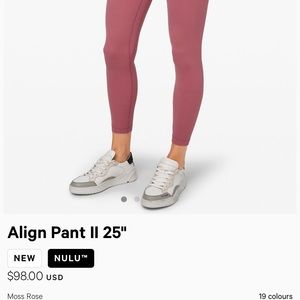 Pink Lululemon 25” Leggings!